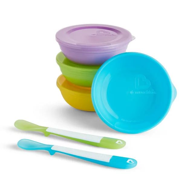 Munchkin Love-A-Bowls Toddler Feeding Set, Multi-Color, 10 Pack